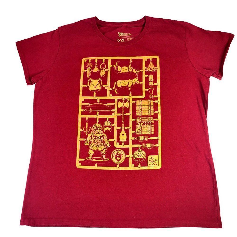 Dungeons & Dragons cinnamon red graphic T-shirt Lootcrate Exclusive 2XL